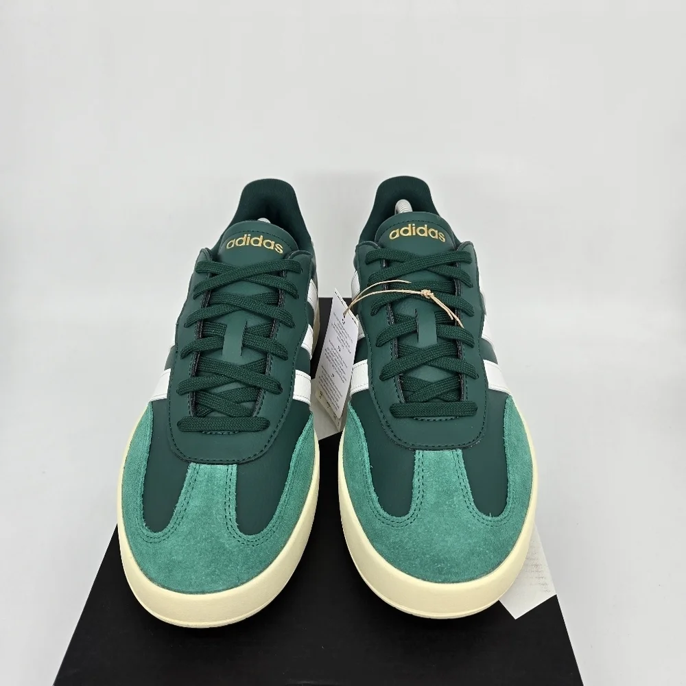 New adidas Barreda Lifestyle Collegiate Green Core White Men's Shoes Size 9.5